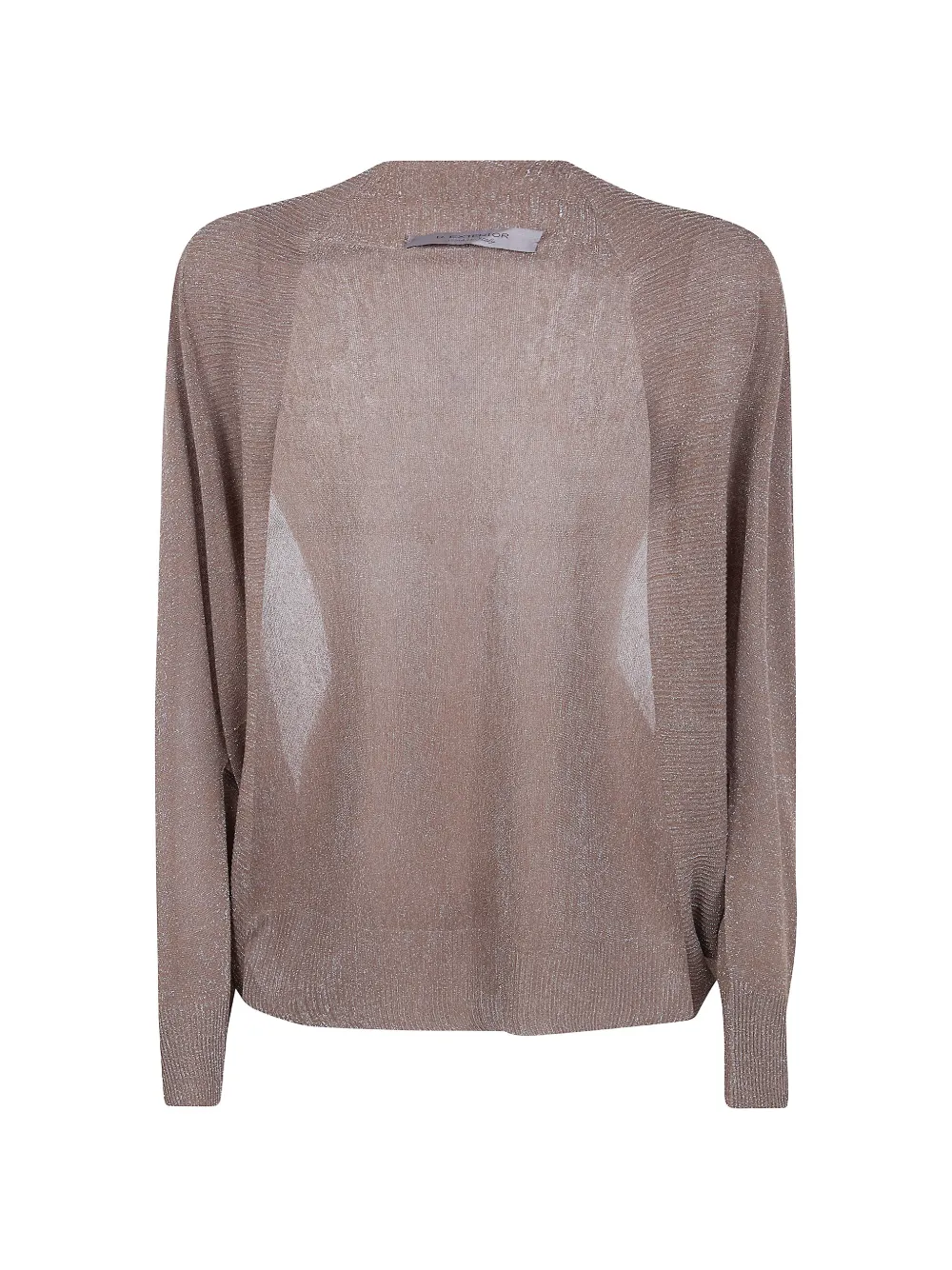 D.Exterior lurex-embellishment cardigan - Nude