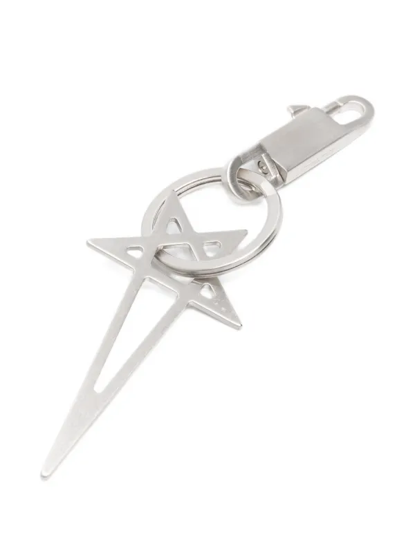 Rick Owens Pentagram Keyring | Silver | FARFETCH CA
