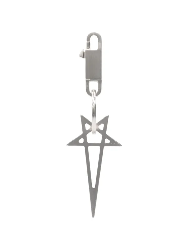 【新品！】Rick Owens ペンタグラムキーチェーン Rick Owens ペンタグラム キーホルダー | シルバートーン | FARFETCH JP
