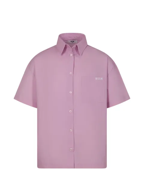 MSGM Kids chest-pocket shirt