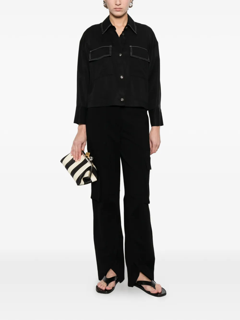  Liu Jo Contrast-stitch Shirt - Black 