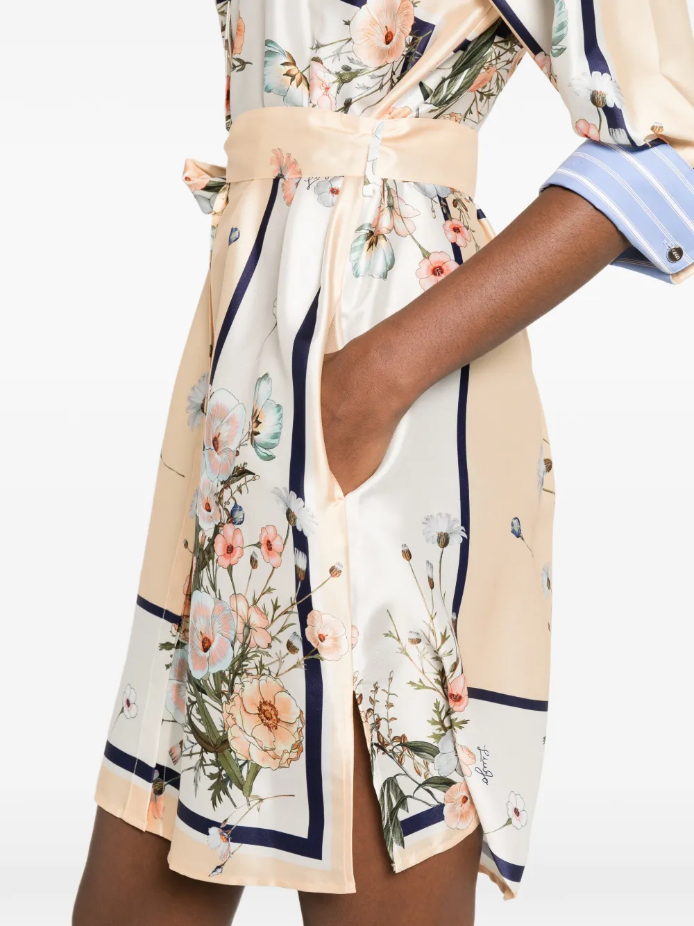 LIU JO Twill mini-jurk met print Wit