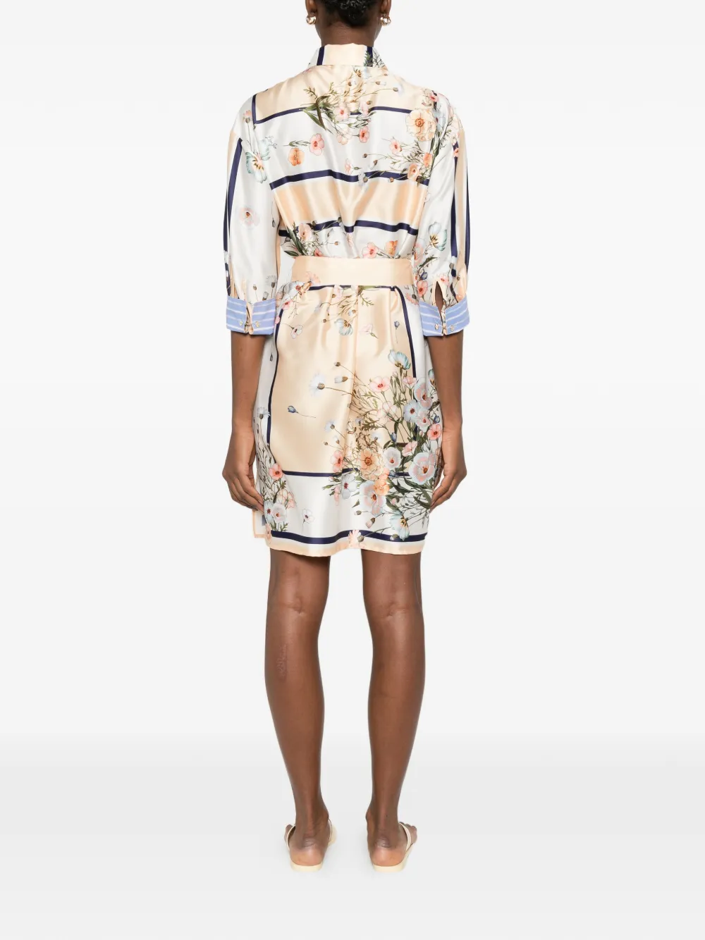 LIU JO Twill mini-jurk met print Wit