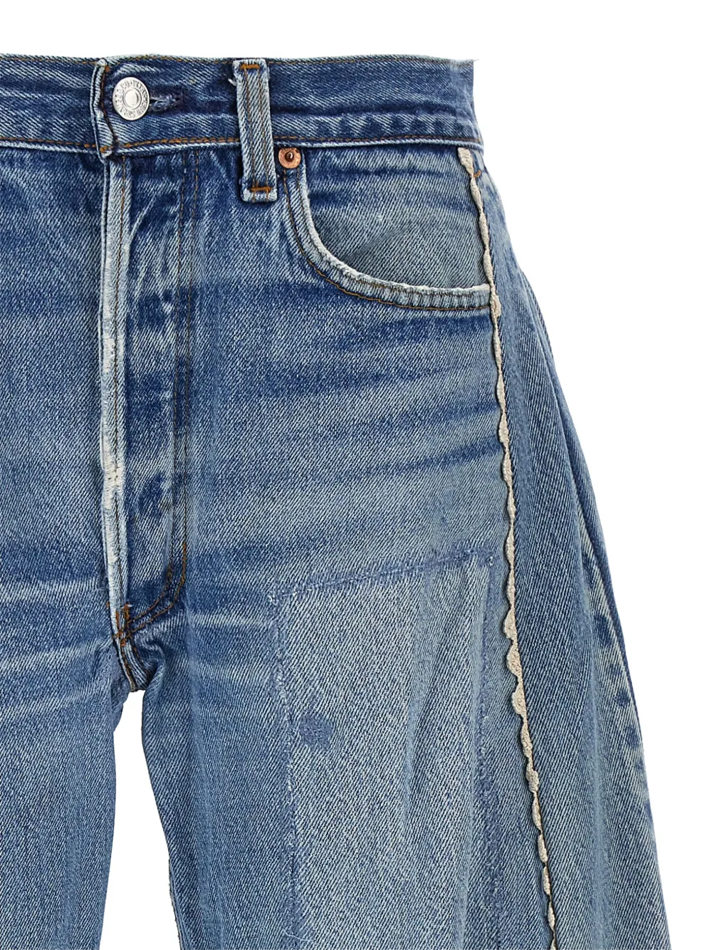  B Sides Customised Levi's Lasso Cotton Jeans - Blue 