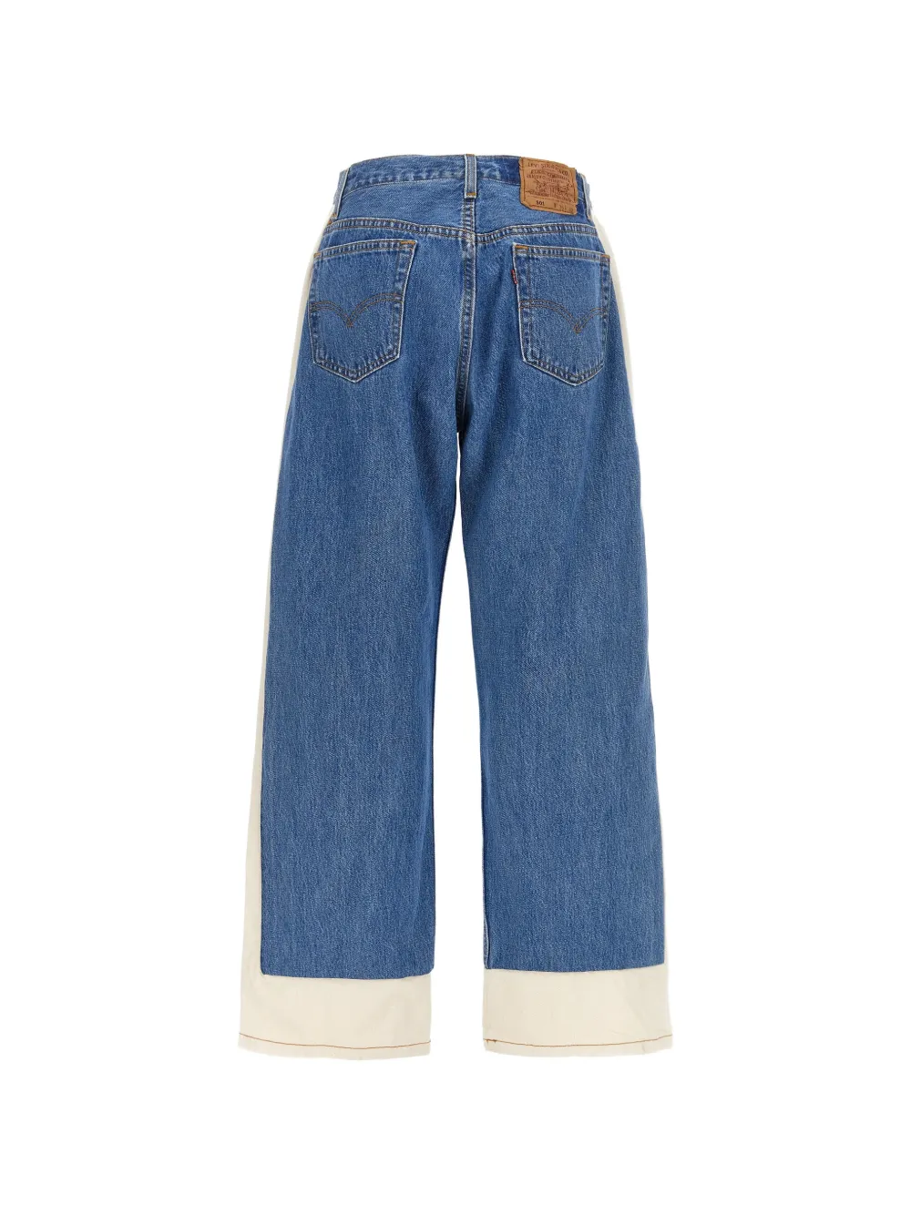  B Sides Customised Levi's Reworked Slouch Cotton Jeans - Blue 