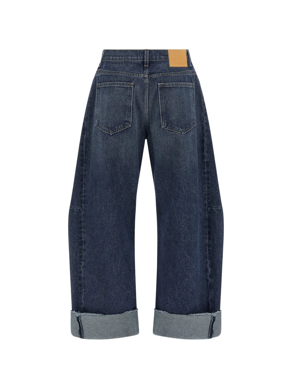  B Sides Relaxed Cuffed Lasso Cotton Jeans - Blue 
