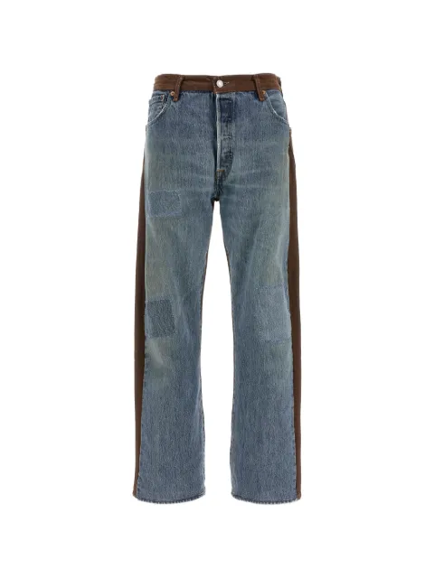 B SIDES customised Levi's Straight Rework Halfsie cotton jeans