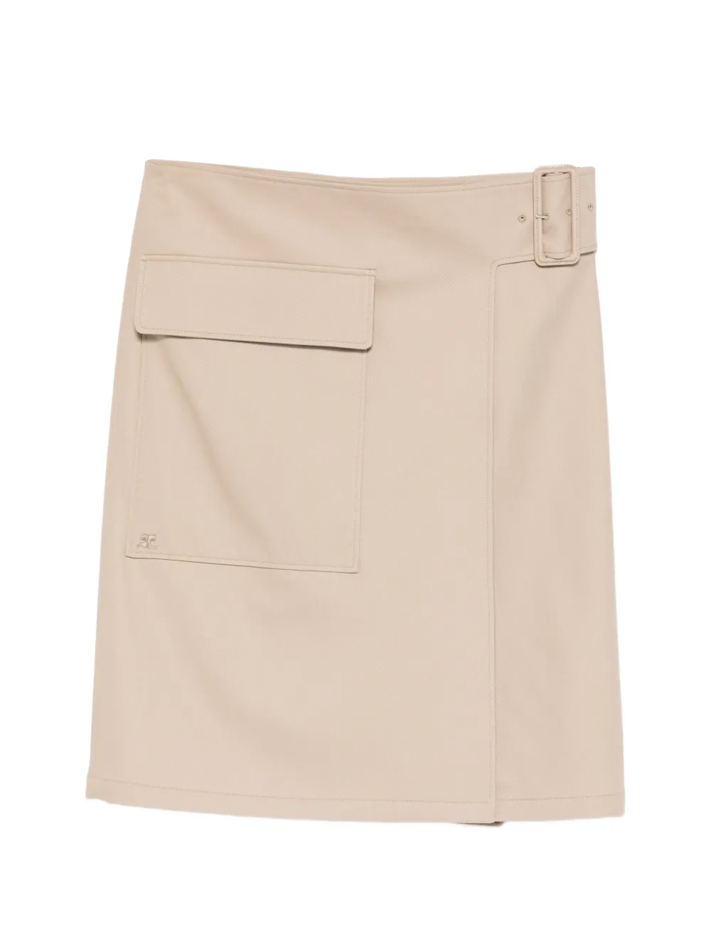 Courrèges pocket belted midi skirt - Toni neutri