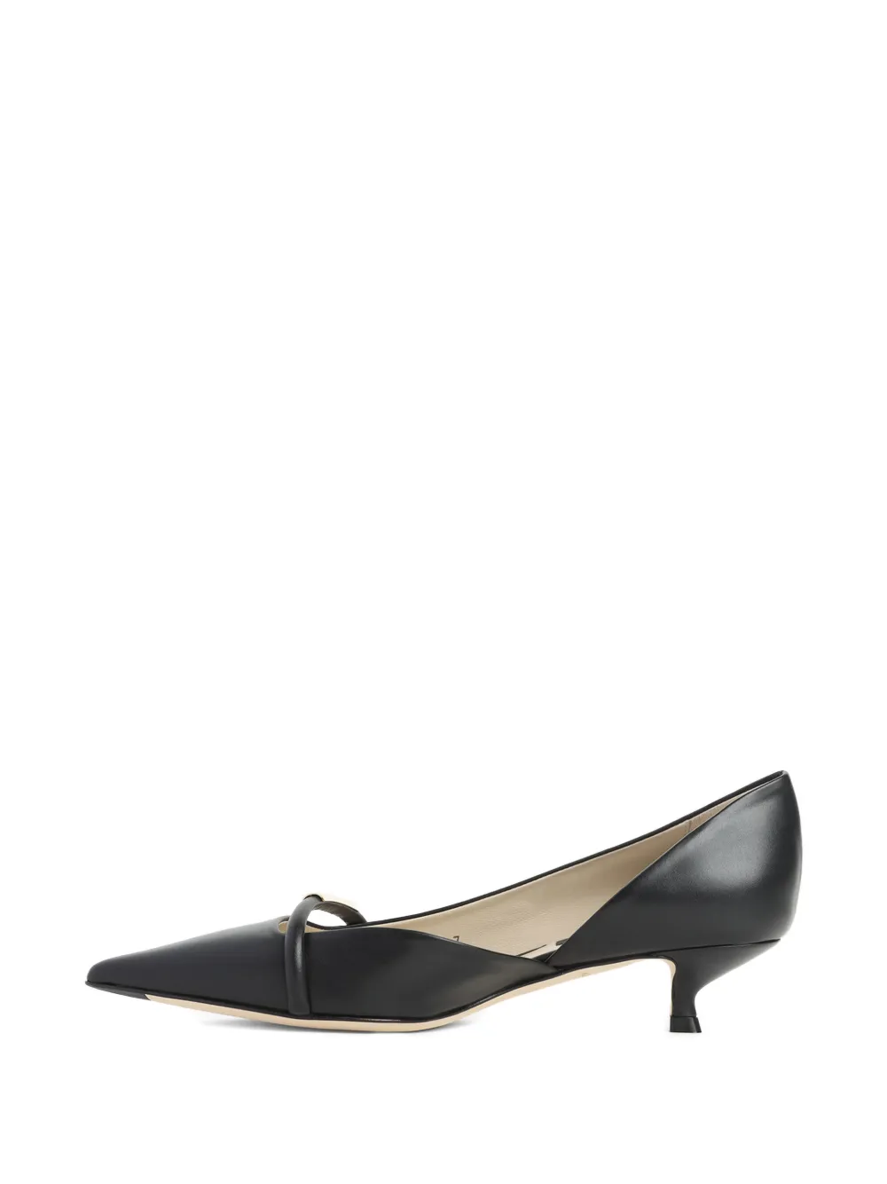 Giorgio Armani Pumps met puntige neus en bandje Zwart