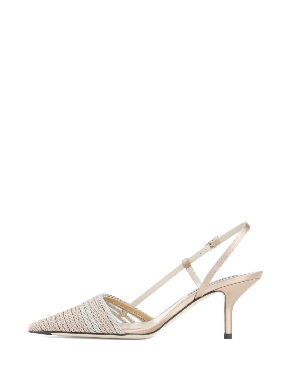 Giorgio Armani Gevlochten slingback pumps Beige