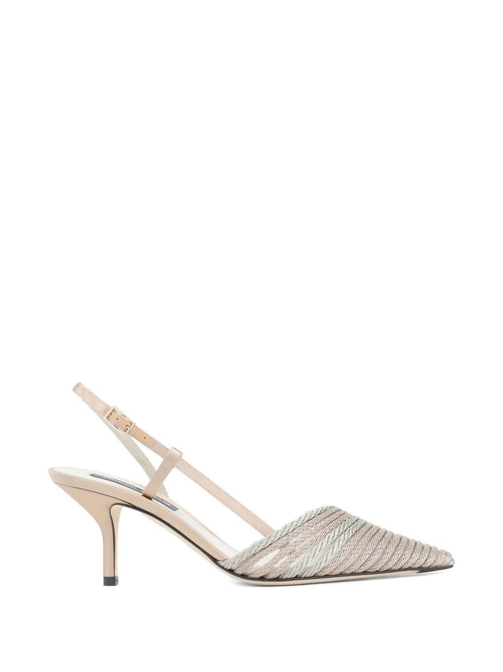 Giorgio Armani Gevlochten slingback pumps Beige