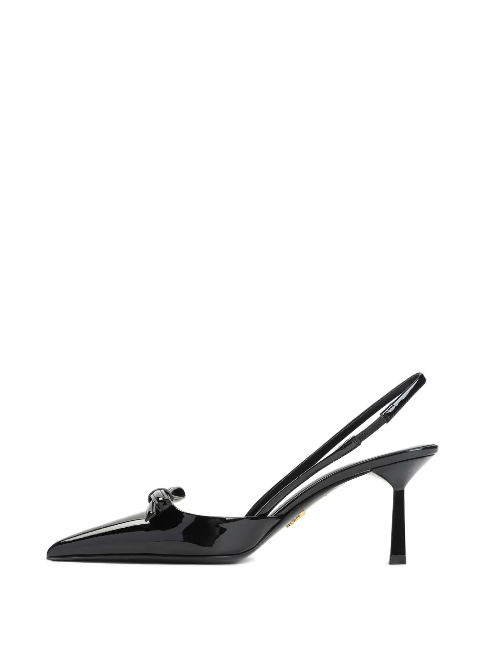 Prada Leren slingback pumps Zwart
