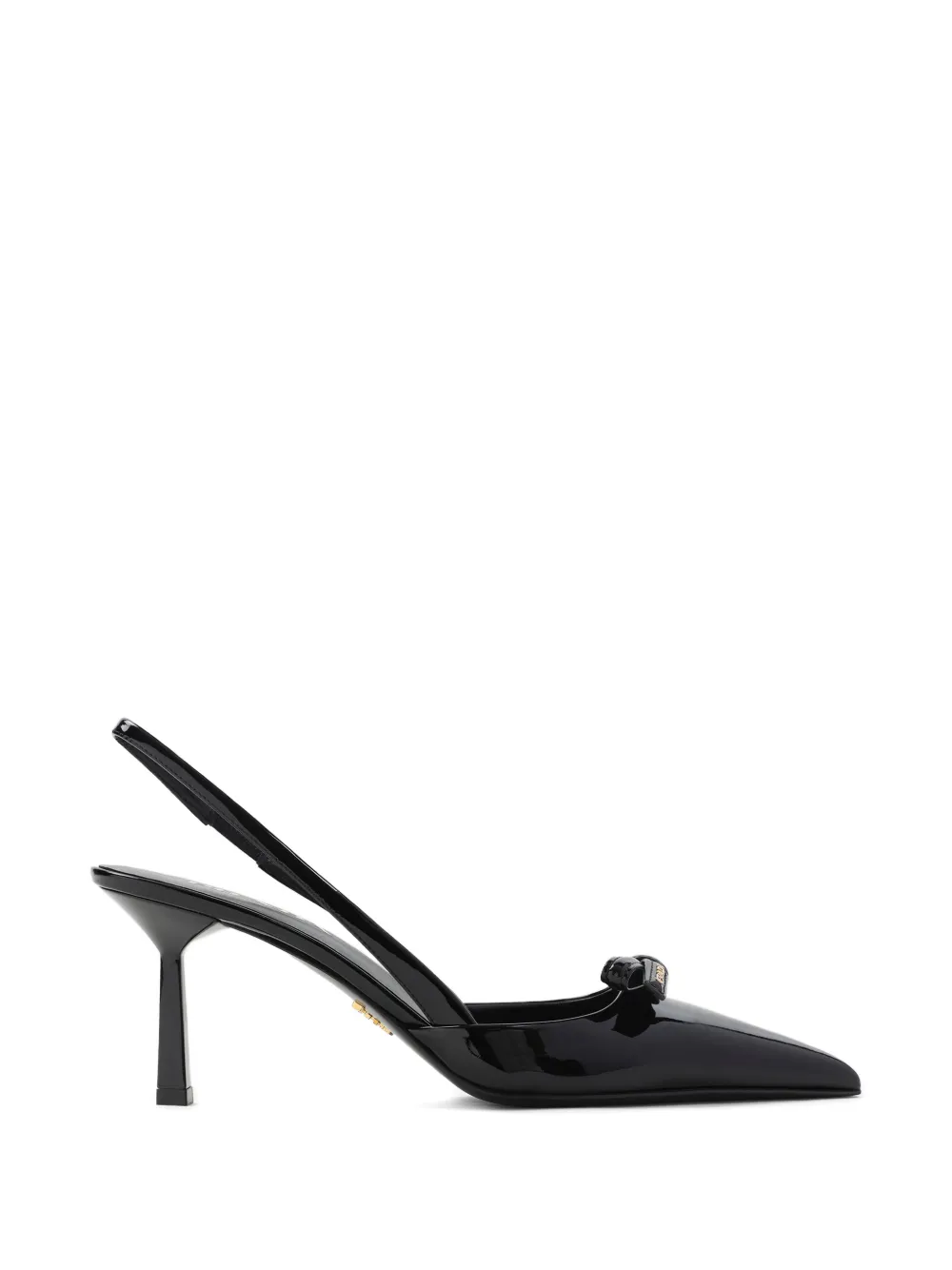 Prada bow slingback leather pumps - Nero