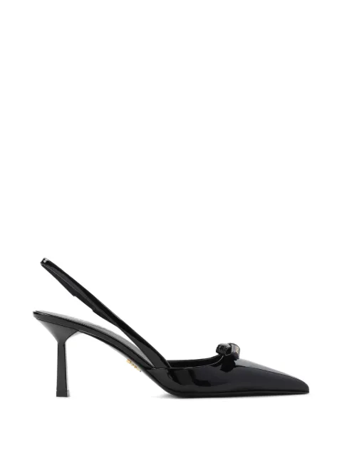 Prada bow slingback leather pumps