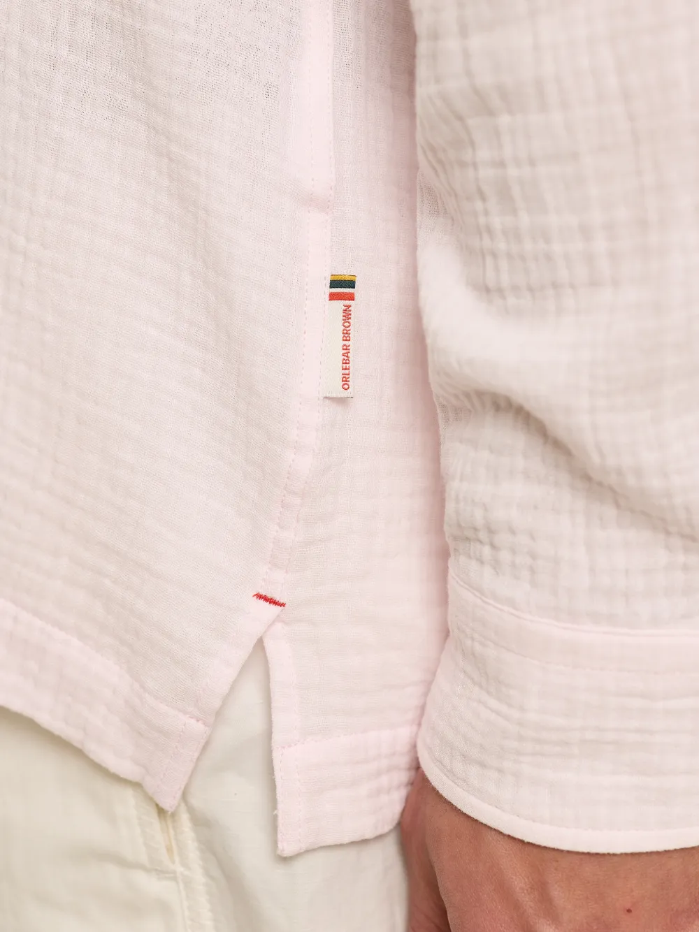 Orlebar Brown Ridley T-shirt met lange mouwen Roze