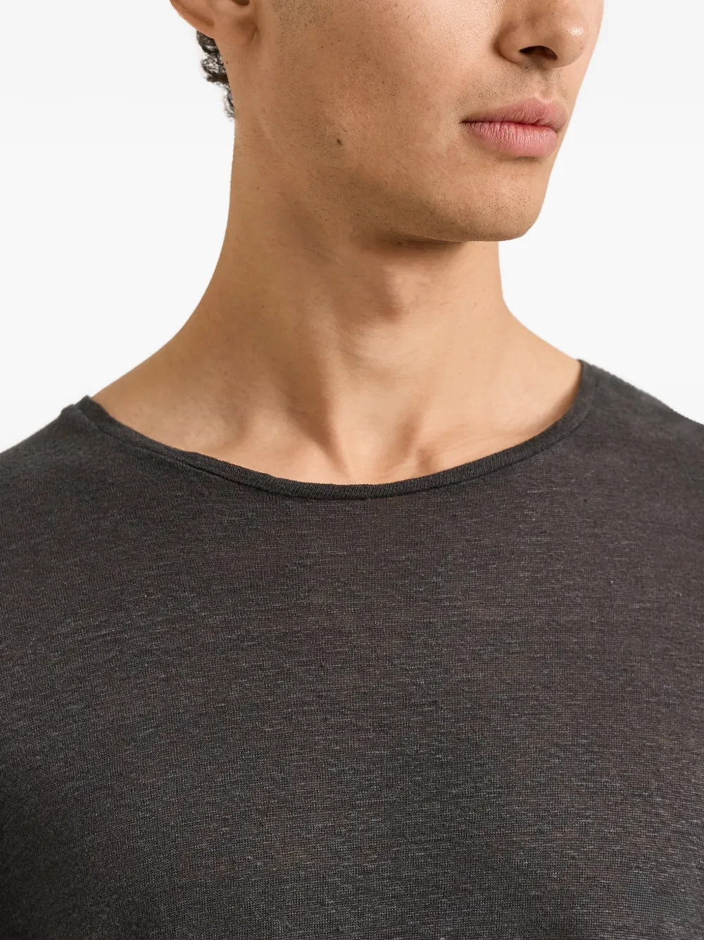 Orlebar Brown OB-T linnen T-shirt met lange mouwen Grijs