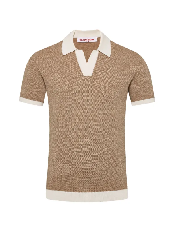 Orlebar Brown Horton Contrast-trim T-shirt in Neutrals