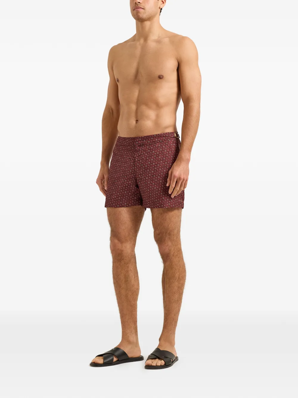  Orlebar Brown Setter Patterned Swim Shorts - Red 