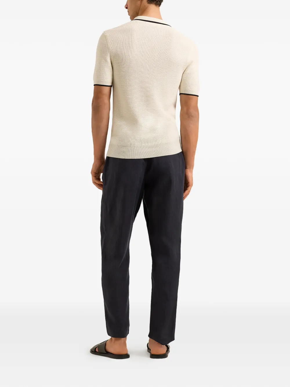 Orlebar Brown Horton gestreept T-shirt met V-hals Wit