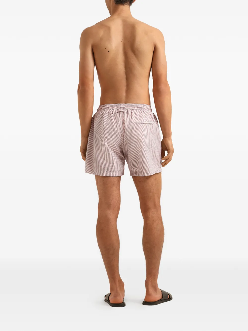 Orlebar Brown Seersucker boxershorts met streep Roze