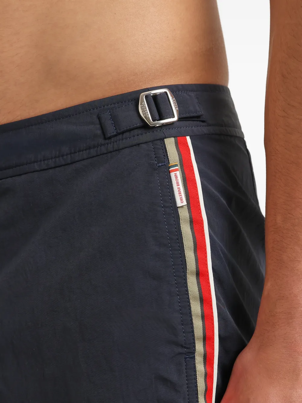 Orlebar Brown Bulldog gestreepte zwembroek Blauw
