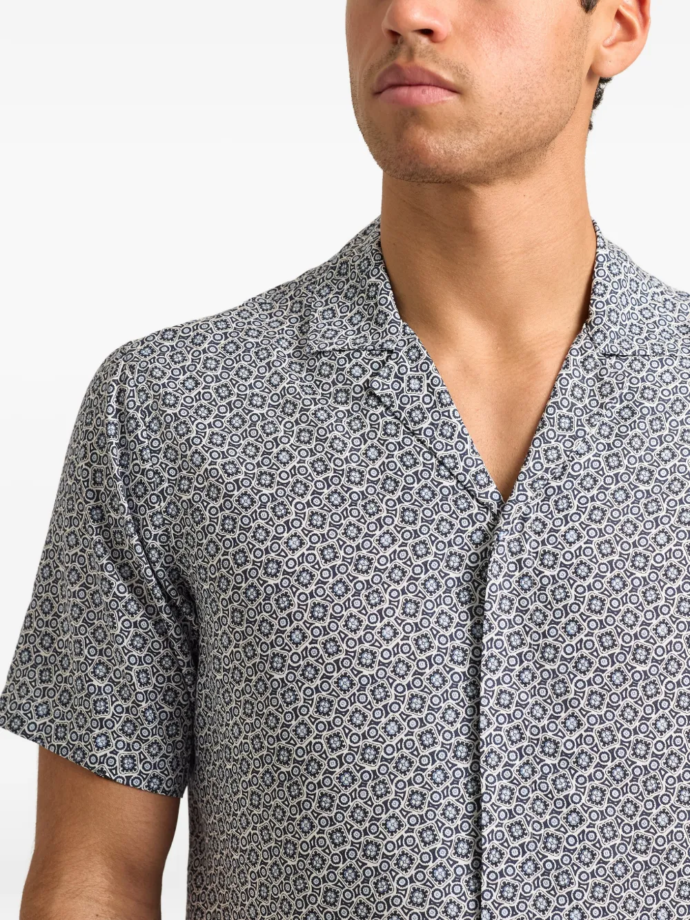  Orlebar Brown Maitan Pattern Shirt - Blue 