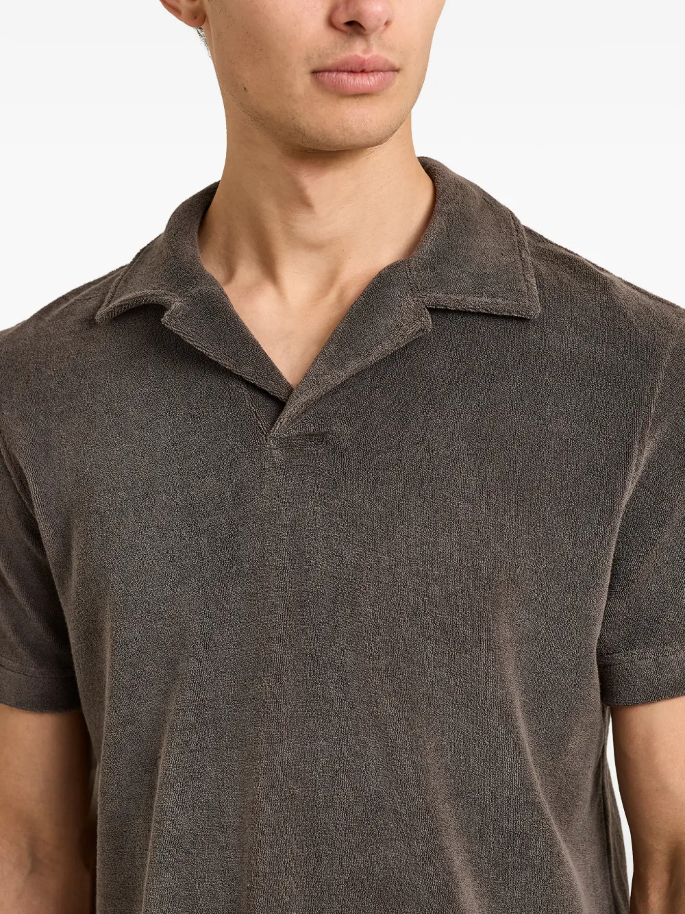Orlebar Brown Terry Resort poloshirt met korte mouwen Grijs