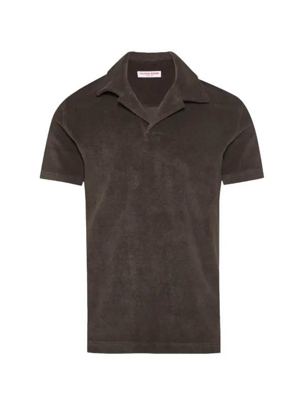 Orlebar Brown Terry Resort Short-sleeve Polo Shirt in Grey