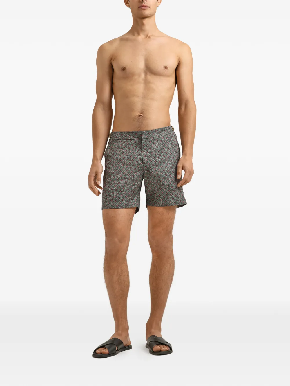 Bulldog Floral-Print Swim Shorts