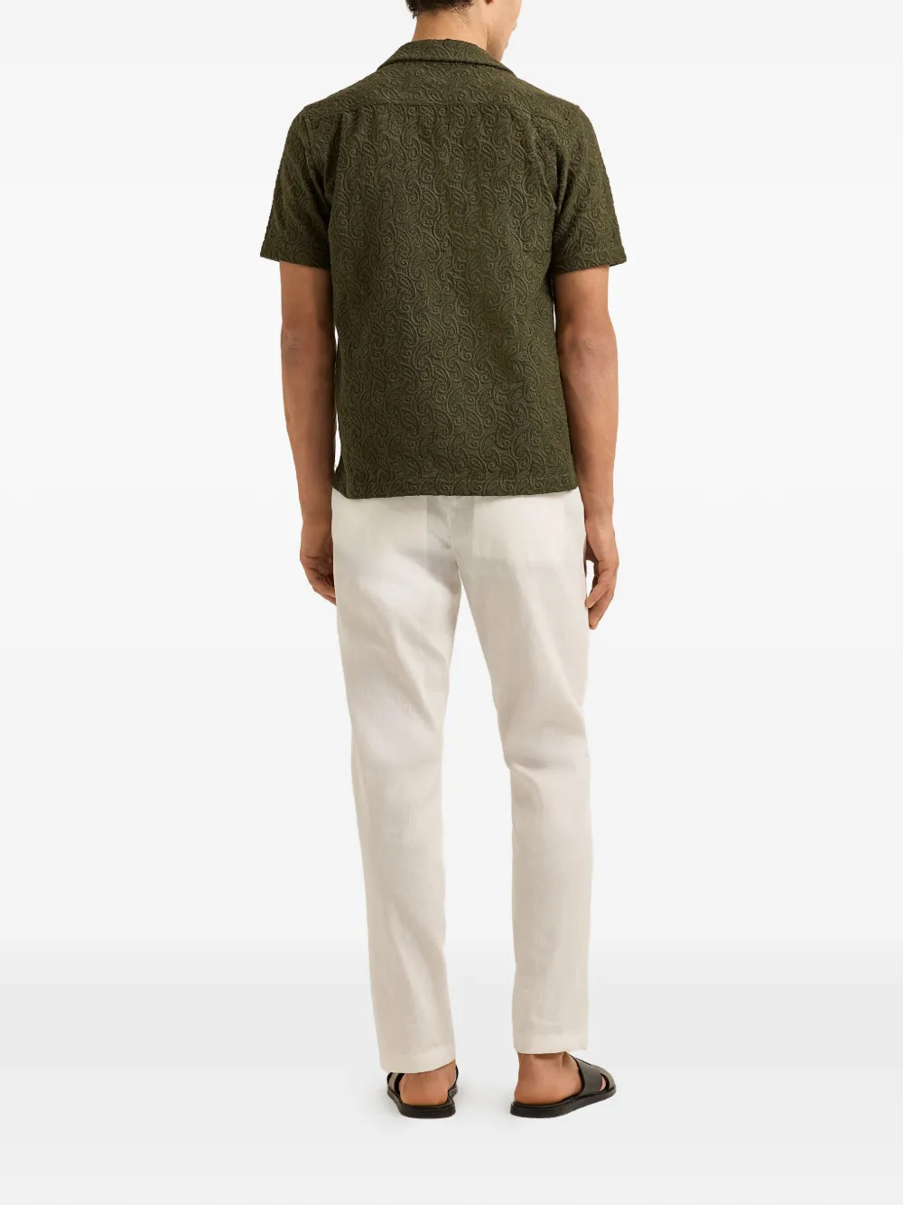 Orlebar Brown Anglaise overhemd met paisley-print Groen