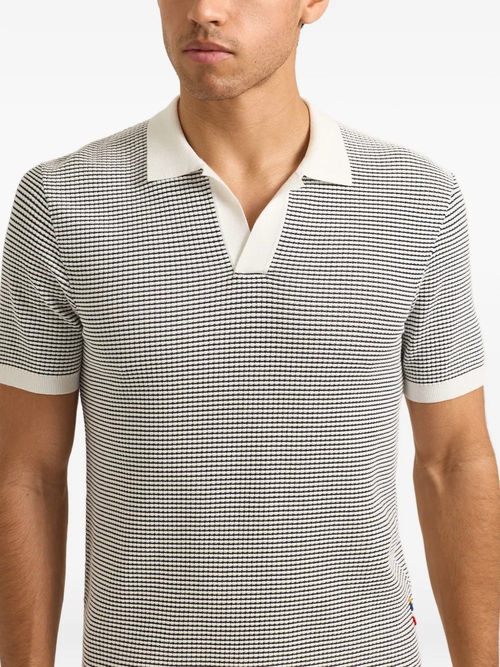 Orlebar Brown Roddy gestreept poloshirt Wit