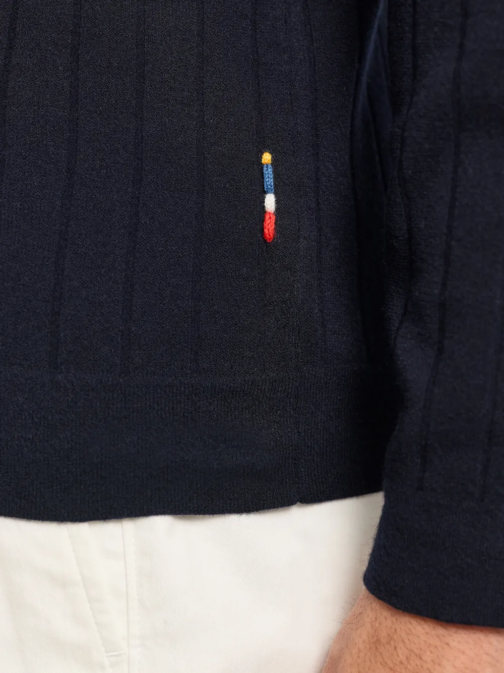 Orlebar Brown Bastian vest met kraag en knopen Blauw