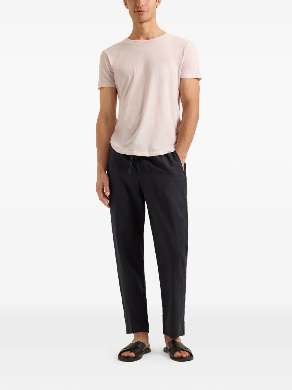 Orlebar Brown Ob-T linnen T-shirt Roze