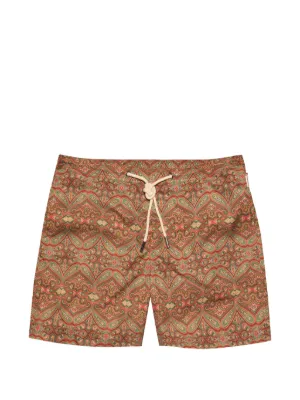 Orlebar Brown Bulldog Paisley Beachwear | Orange | FARFETCH