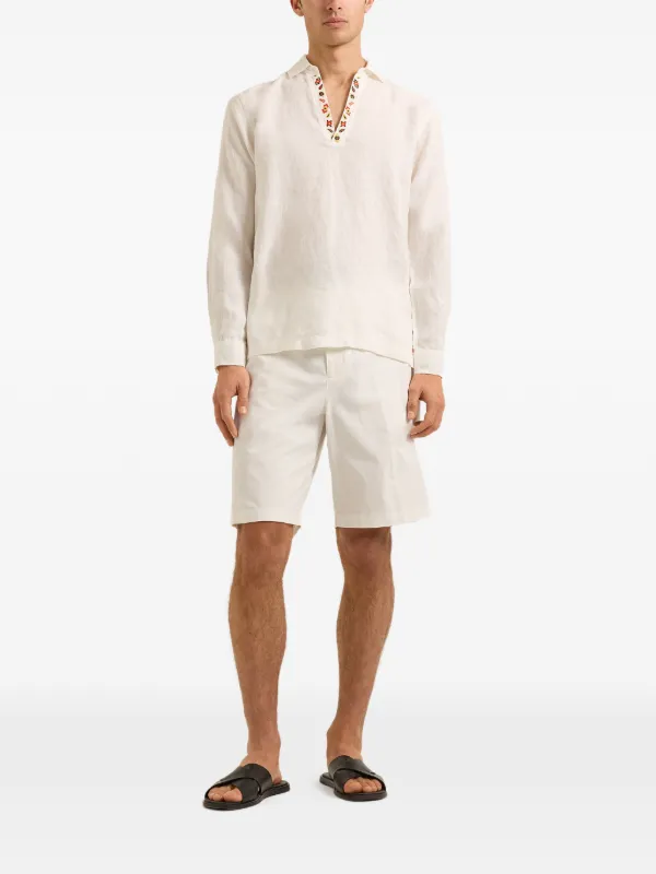 Orlebar Brown Ridley Embroidery Shirt | Neutrals | FARFETCH