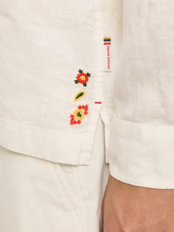 Orlebar Brown Ridley Embroidery Shirt | Neutrals | FARFETCH