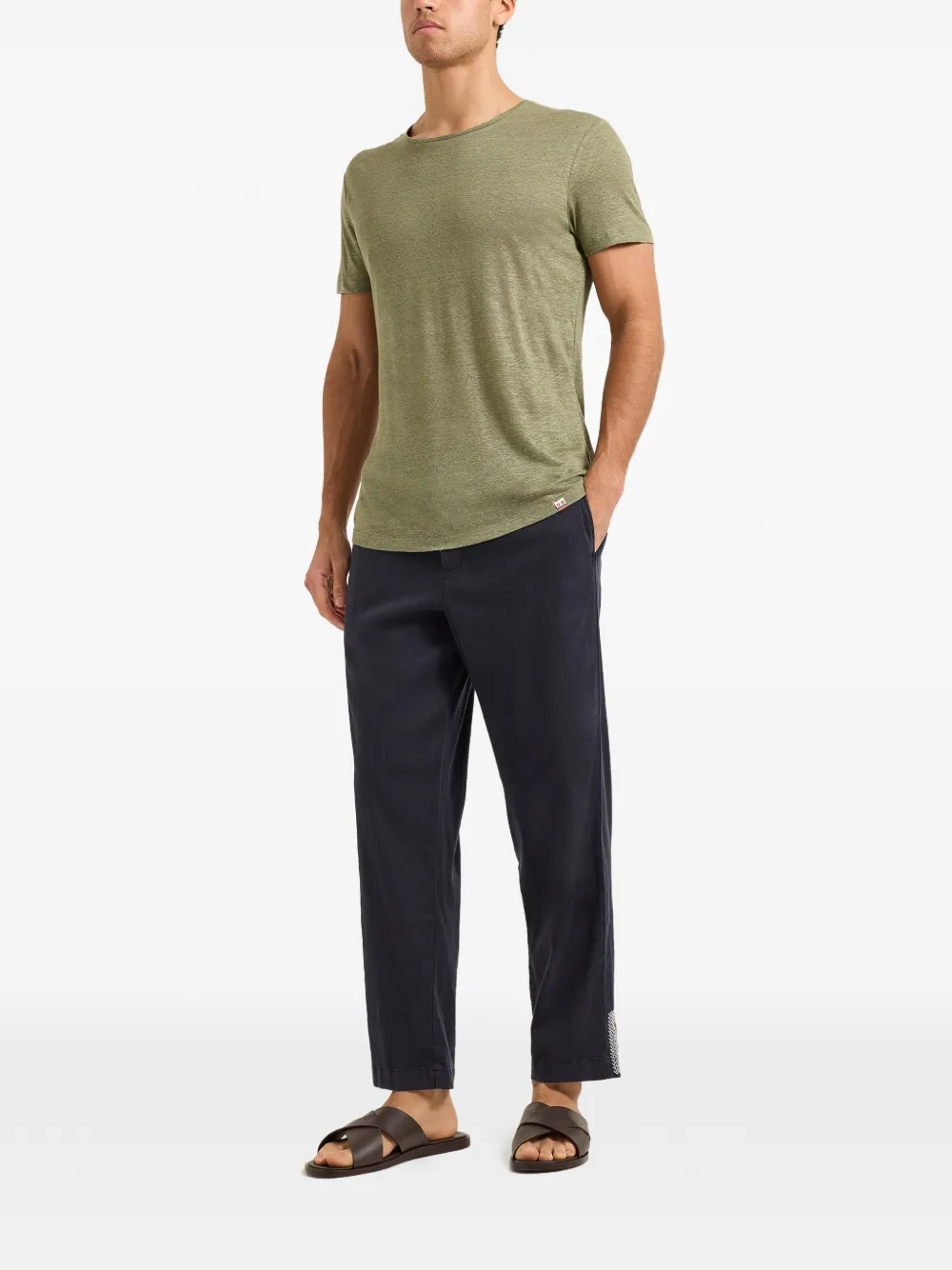 Orlebar Brown Ob-T linnen T-shirt Groen