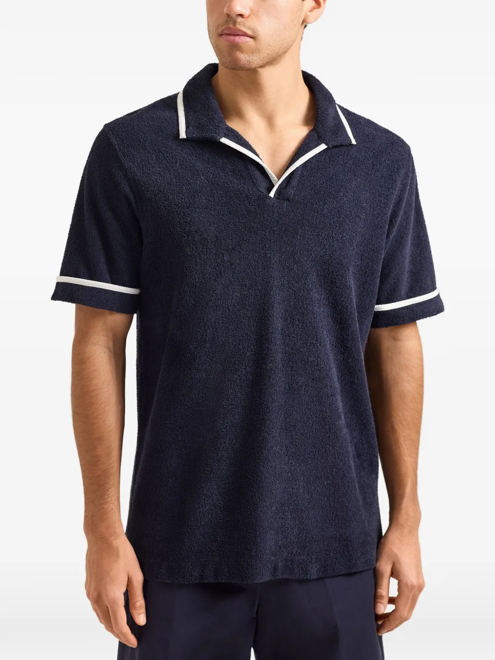 Orlebar Brown Ellery T-shirt met kraag Blauw