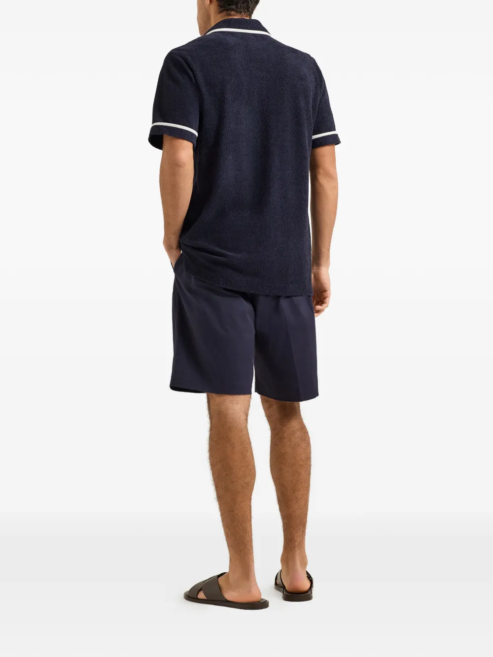 Orlebar Brown Ellery T-shirt met kraag Blauw