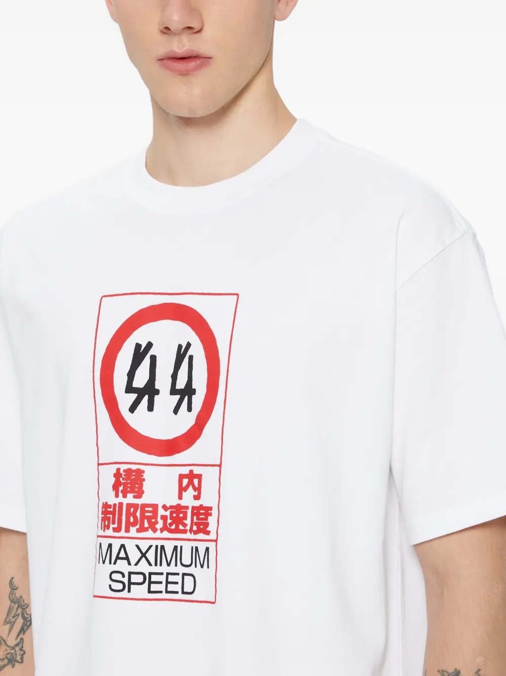 44 LABEL GROUP T-shirt met grafische print Wit
