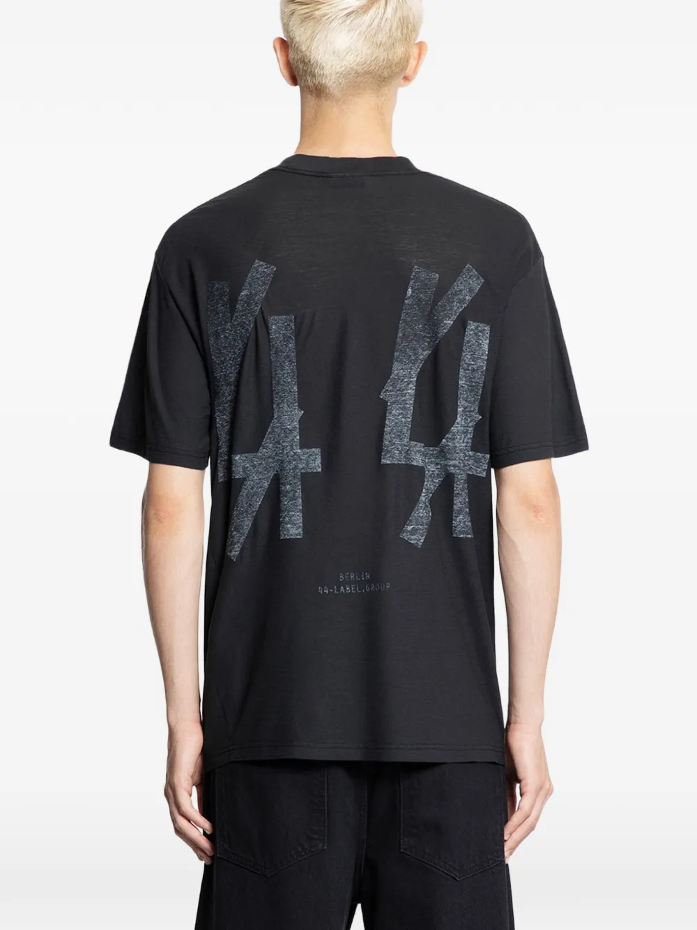 44 LABEL GROUP Jersey T-shirt Zwart
