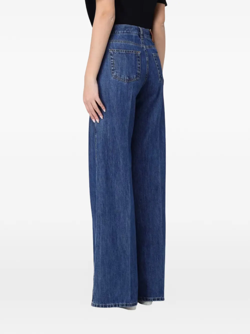  Pt Torino Cindy Wide-leg Jeans - Blue 
