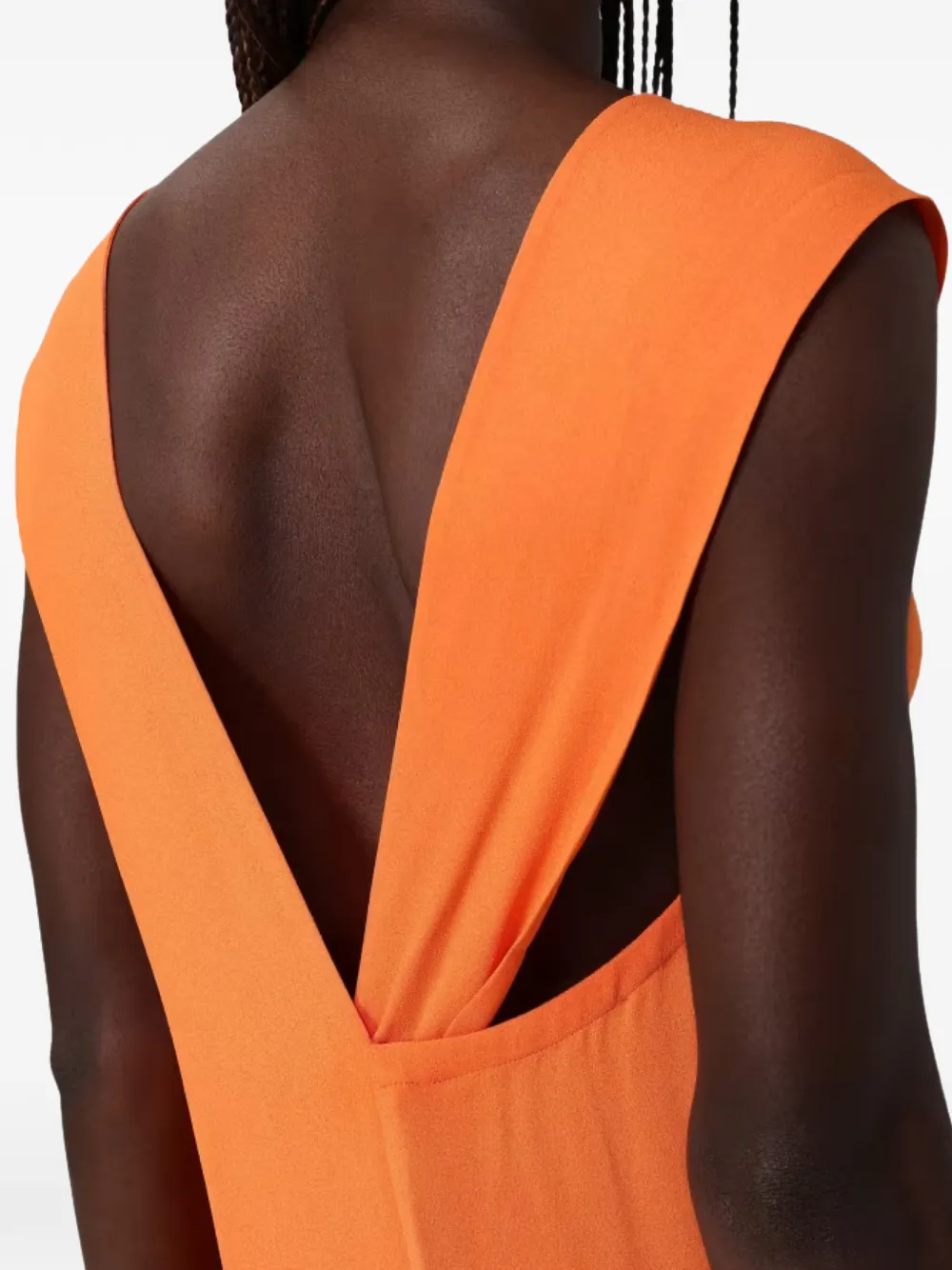Moschino Midi-jurk met V-hals Oranje