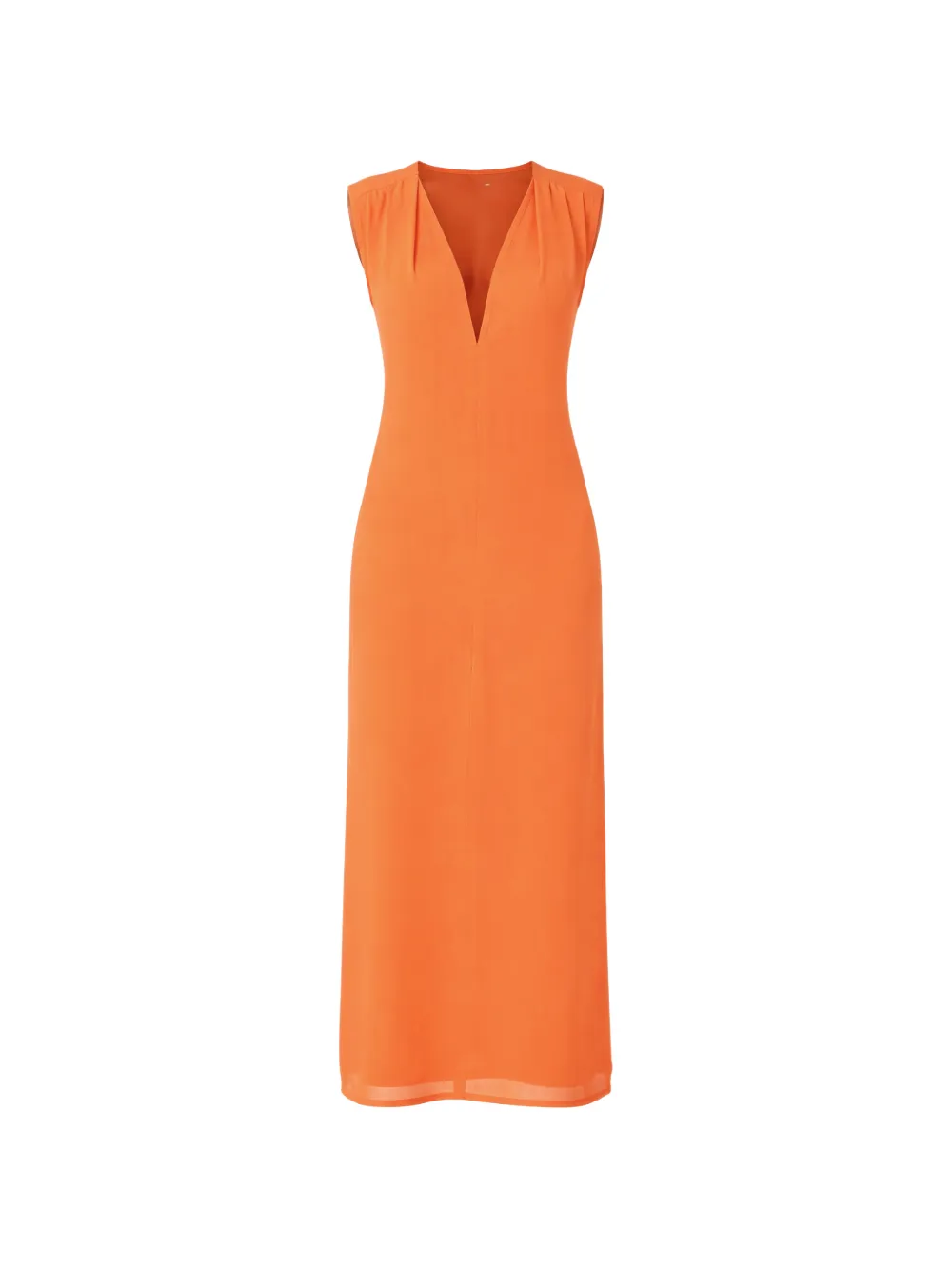 Moschino V-neck sleeveless midi dress - Arancione