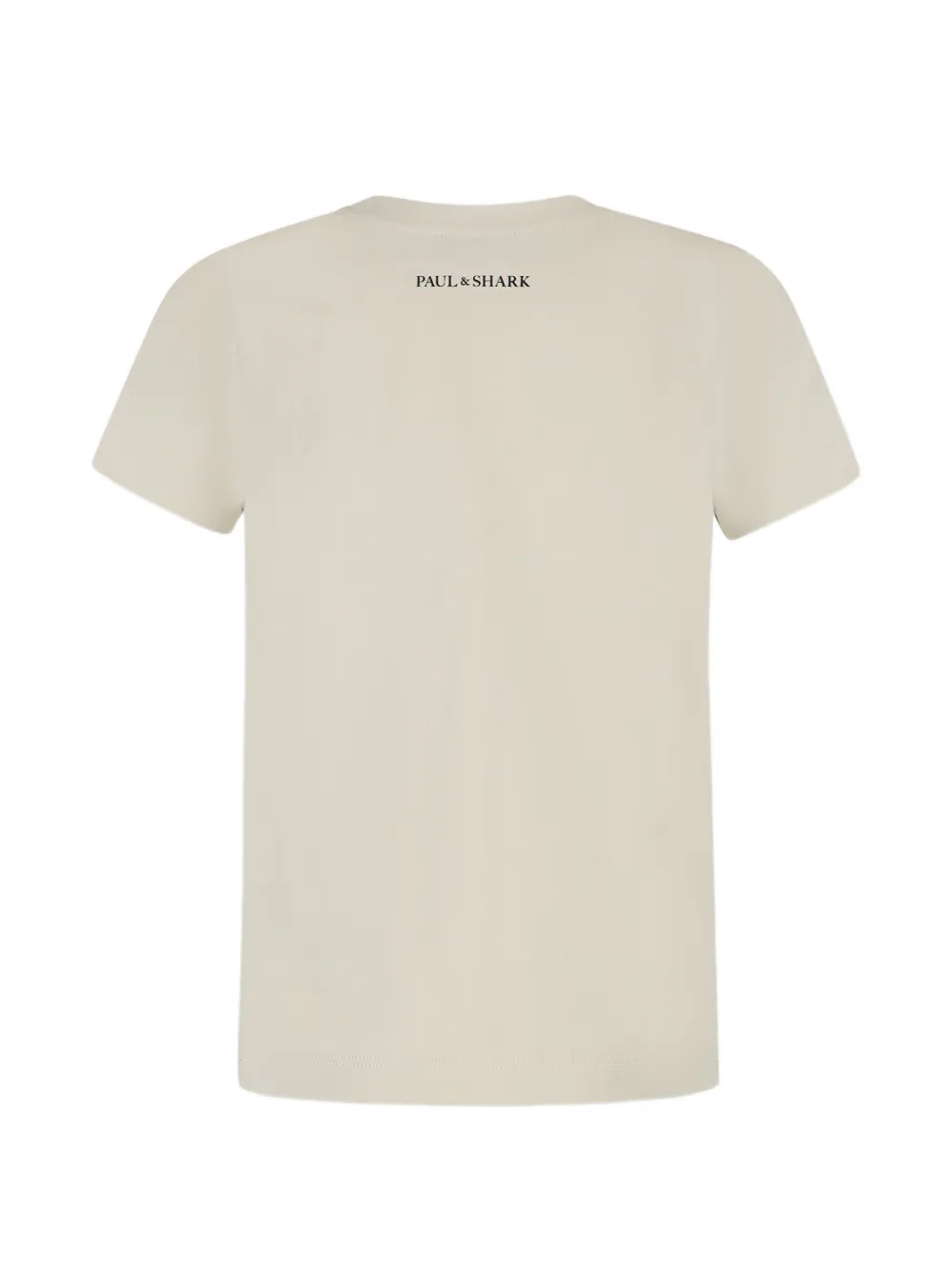  Paul & Shark Junior Crew-neck Embroidered T-shirt - Neutrals 
