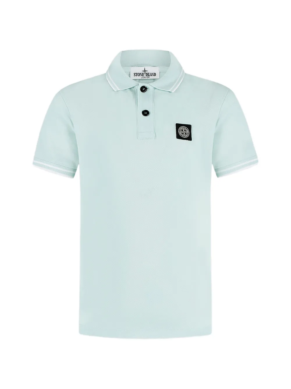 Stone Island Junior patch collared polo shirt - Blu