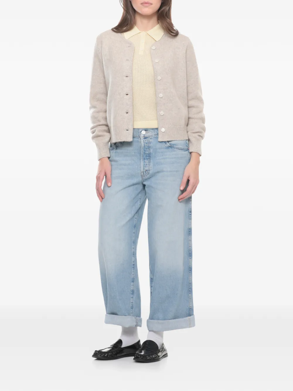  Guest In Residence Button Cardigan - Neutrals 