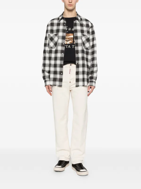 DSQUARED2 ダメージ ジーンズ | ホワイト | FARFETCH JP
