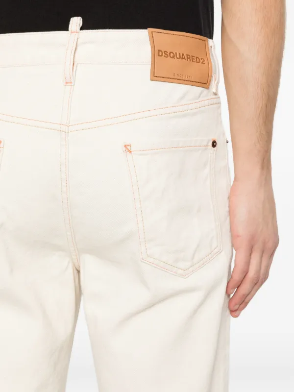 DSQUARED2 ダメージ ジーンズ | ホワイト | FARFETCH JP