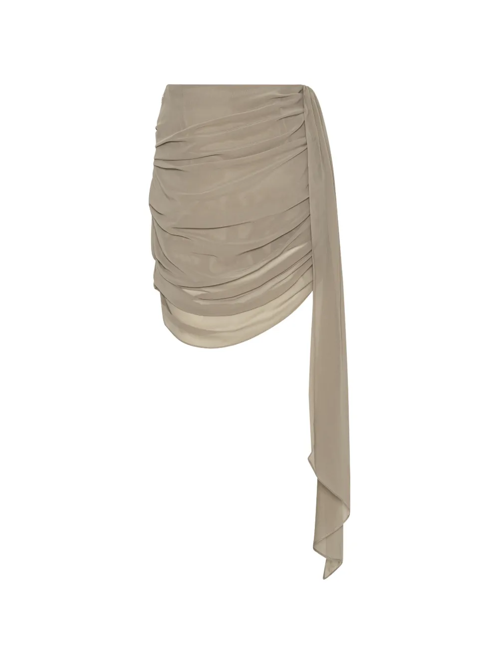 Chiffon Draped Mini Skirt